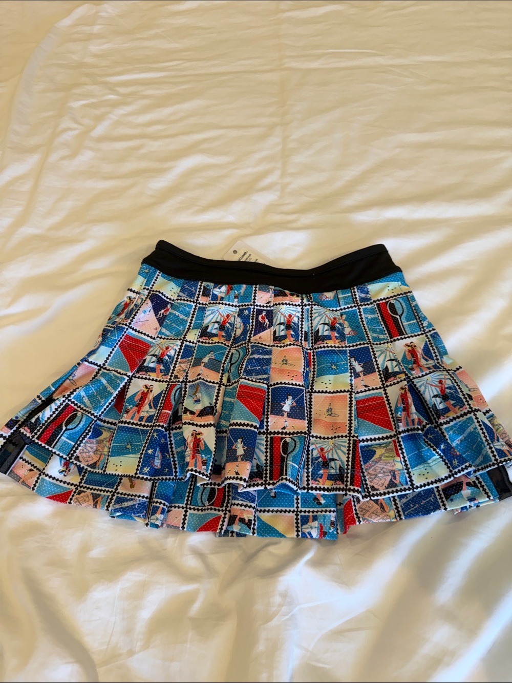 Patterned Pleated Tennis Skirt